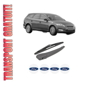 Set brat stergator spate cu lamela pentru FORD MONDEO IV Turnier (BA7) din 2007-2015, pentru spate, din cauciuc siliconat rezistent, 4 stickere auto FORD