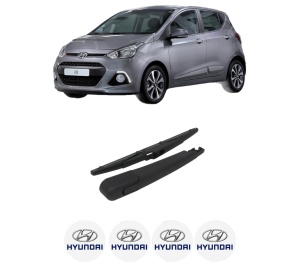Set brat stergator spate cu lamela pentru HYUNDAI i10 II (BA, IA) din 2013-2019, pentru spate, din cauciuc siliconat rezistent, 4 stickere auto HYUNDAI v1880