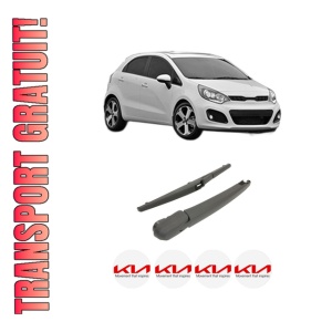 Set brat stergator spate cu lamela pentru KIA RIO III (UB) din 2011-2017, pentru spate, din cauciuc siliconat rezistent, 4 stickere auto KIA