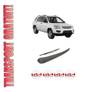 Set brat stergator spate cu lamela pentru KIA SPORTAGE II (JE_, KM_) din 2004-2010, pentru spate, din cauciuc siliconat rezistent, 4 stickere auto KIA