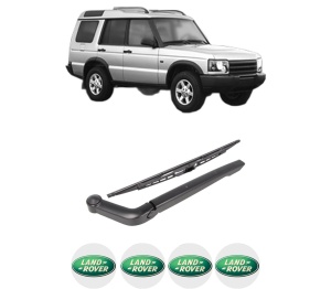 Set brat stergator spate cu lamela pentru LAND ROVER DISCOVERY III (L319) din 2004-2009, pentru spate, din cauciuc siliconat rezistent, 4 stickere auto LAND ROVER v1577