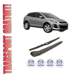 Set brat stergator spate cu lamela pentru MAZDA CX-7 (ER) din 2006-2014, pentru spate, din cauciuc siliconat rezistent, 4 stickere auto MAZDA