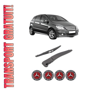 Set brat stergator spate cu lamela pentru MERCEDES-BENZ B-CLASS Sports Tourer (W245) din 2005-2011, pentru spate, din cauciuc siliconat rezistent, 4 stickere auto MERCEDES-BENZ
