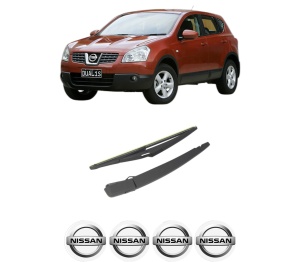 Set brat stergator spate cu lamela pentru NISSAN QASHQAI I (J10, NJ10) din 2006-2013, pentru spate, din cauciuc siliconat rezistent, 4 stickere auto NISSAN v1192