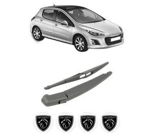 Set brat stergator spate cu lamela pentru PEUGEOT 308 I (4A_, 4C_) din 2007-2014, pentru spate, din cauciuc siliconat rezistent, 4 stickere auto PEUGEOT v952