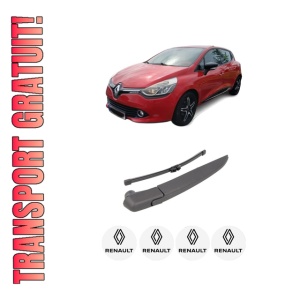 Set brat stergator spate cu lamela pentru RENAULT CLIO IV (BH_) din 2012-2021, pentru spate, din cauciuc siliconat rezistent, 4 stickere auto RENAULT