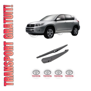 Set brat stergator spate cu lamela pentru TOYOTA RAV 4 III (_A3_) din 2005-2013, pentru spate, din cauciuc siliconat rezistent, 4 stickere auto TOYOTA