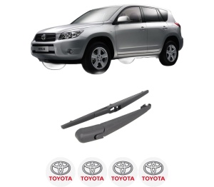Set brat stergator spate cu lamela pentru TOYOTA RAV 4 III (_A3_) din 2005-2013, pentru spate, din cauciuc siliconat rezistent, 4 stickere auto TOYOTA v282