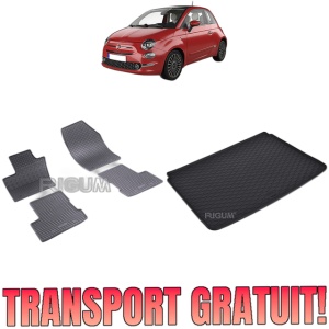 Set Covorase Auto Si Tavita Portbagaj FIAT 500 X din 01.2015 - 2026, caroserie suv,