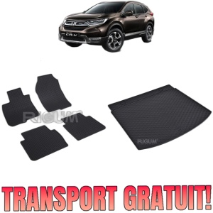 Set Covorase Auto Si Tavita Portbagaj HONDA CR-V V HYBRID din 02.2019 - 07.2023, caroserie suv hybrid, 5 LOCURI, PORTBAGAJ INFERIOR SI SUPERIOR