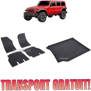 Set Covorase Auto Si Tavita Portbagaj JEEP WRANGLER din 05.2018 - 2026, caroserie suv 5 usi, 5 USI