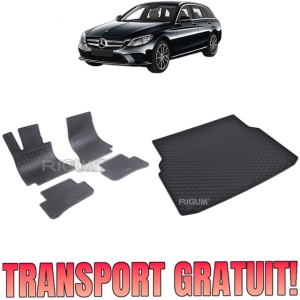 Set Covorase Auto Si Tavita Portbagaj MERCEDES C-CLASS W205 din 10.2014 - 02.2021, caroserie combi,