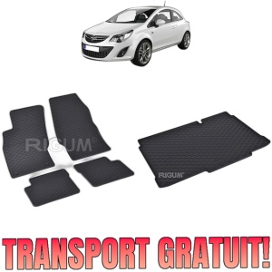 Set Covorase Auto Si Tavita Portbagaj OPEL CORSA D din 2006 - 11.2014, caroserie hatchback, PORTBAGAJ INFERIOR