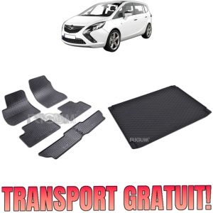 Set Covorase Auto Si Tavita Portbagaj OPEL ZAFIRA C din 01.2012 - 07.2019, caroserie van 7 locuri, 7 LOCURI, RAND 3 CULCAT