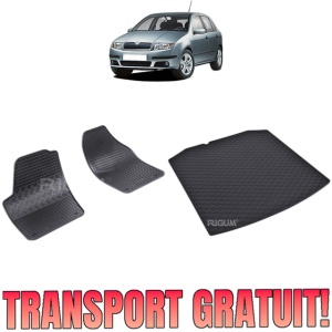 Set Covorase Auto Si Tavita Portbagaj SKODA FABIA I din 2000 - 2007, caroserie sedan 2 locuri, 2 LOCURI