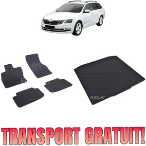 Set Covorase Auto Si Tavita Portbagaj SKODA OCTAVIA III din 05.2013 - 05.2020, caroserie combi, PORTBAGAJ INFERIOR