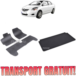 Set Covorase Auto Si Tavita Portbagaj TOYOTA YARIS II din 10.2005 - 2011, caroserie hatchback,