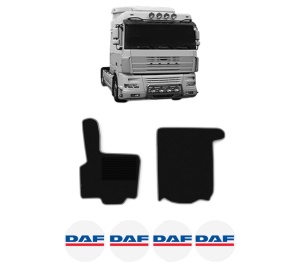Set covorase Camion Tir DAF XF 95 din 2002-2006, Auto, 4x Stickere auto cu DAF