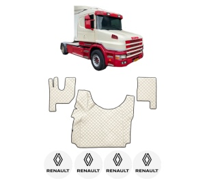 Set covorase Camion Tir RENAULT TRUCKS T din 2004-2023, Auto, 4x Stickere auto cu RENAULT TRUCKS