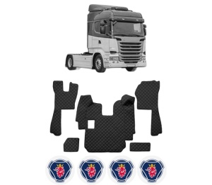 Set covorase Camion Tir SCANIA R I din 2004-2019, Auto, 4x Stickere auto cu SCANIA