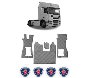 Set covorase Camion Tir SCANIA R II din 2016-2024, Auto, 4x Stickere auto cu SCANIA