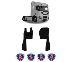Set covorase Camion Tir SCANIA R II din 2016-2024, Auto, 4x Stickere auto cu SCANIA