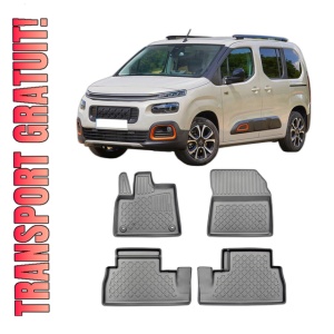 Set covorase CITROEN BERLINGO III, din 06.2018 - Prezent, covorase tavita, caroserie VAN 5-7 LOCURI, fara rand 3, compatibile cu autoturismul CITROEN BERLINGO III, ARISTAR