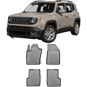 Set covorase JEEP RENEGADE, din 09.2014 - 06.2018, covorase tavita, caroserie SUV NU CORESPUNDE MODELULUI 4XE PLUG-IN-HYBRID, compatibile cu autoturismul JEEP RENEGADE, ARISTAR - Img 2