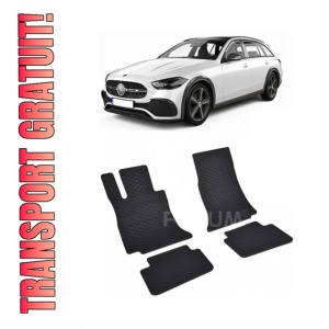 Set covorase Mercedes C-Klasse 2022-prezent, din cauciuc 100%, compatibile cu autoturismul MERCEDES C-Klasse