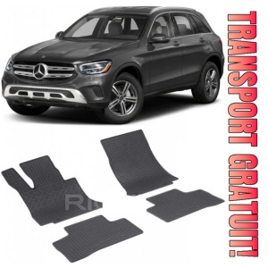 Set covorase Mercedes GLC X253 SUV 09.2015 - prezent si 4 stickere rotunde Mercedes