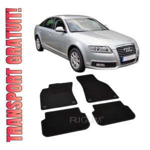 Set covorase mocheta Audi A6 C6 (4F) inainte de facelift, 2004-2006, din mocheta, compatibile cu autoturismul Audi A6 C6 (4F) inainte de facelift