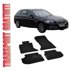Set covorase mocheta BMW 5 F10 sedan / 5 F11 Touring, 2010-2013, din mocheta, compatibile cu autoturismul BMW 5 F10 sedan / 5 F11 Touring
