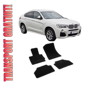 Set covorase mocheta BMW X4 F26, 2014-2018, din mocheta, compatibile cu autoturismul BMW X4 F26