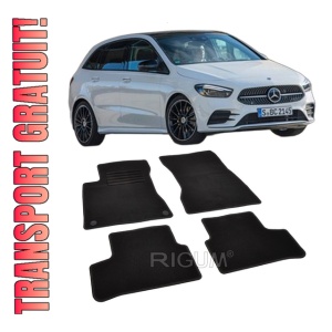 Set covorase mocheta Mercedes Clasa B W247, 2019-prezent, din mocheta, compatibile cu autoturismul Mercedes Clasa B W247