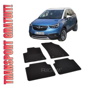 Set covorase mocheta Opel Crossland X 2017-2020/ Crossland 2020-prezent, din mocheta, compatibile cu autoturismul Opel Crossland X