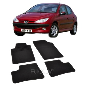 Set covorase mocheta Peugeot 206, 1998-2009, din mocheta, compatibile cu autoturismul Peugeot 206 - Img 2