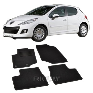 Set covorase mocheta Peugeot 207, 2006-2013, din mocheta, compatibile cu autoturismul Peugeot 207 - Img 2
