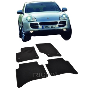 Set covorase mocheta Porsche Cayenne 1 (9PA / 955) 2002-2010, din mocheta, compatibile cu autoturismul Porsche Cayenne 1 (9PA / 955) - Img 2