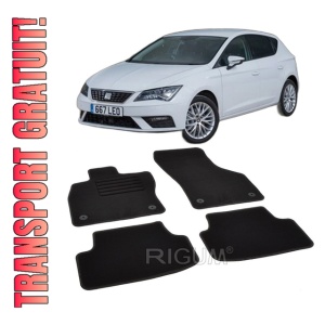 Set covorase mocheta Seat Leon 3 (5F), 2012-2020, din mocheta, compatibile cu autoturismul Seat Leon 3 (5F)