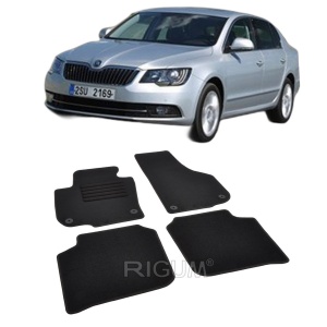 Set covorase mocheta Skoda Superb (2) B6 (3T), 2008-2015, din mocheta, compatibile cu autoturismul Skoda Superb (2) B6 (3T) - Img 2
