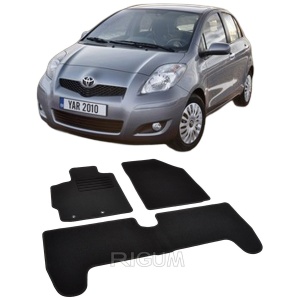Set covorase mocheta Toyota Yaris 2 (XP90), 2006-2011, din mocheta, compatibile cu autoturismul Toyota Yaris 2 (XP90) - Img 2