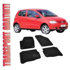 Set covorase mocheta VW Fox 2004-2011, din mocheta, compatibile cu autoturismul VW Fox