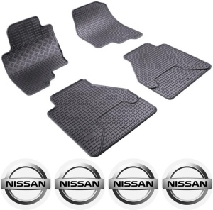 Set covorase Nissan Pathfinder SUV 2005 - 2010 si 4 stickere rotunde Nissan accesorii pentru autoturismul tau - masina v4587