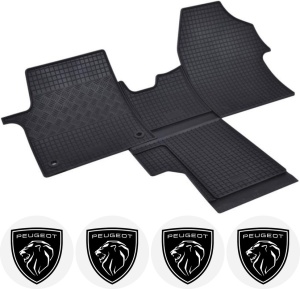 Set covorase Peugeot Expert III Van 01.2016 - prezent si 4 stickere rotunde Peugeot accesorii pentru autoturismul tau - masina v4504