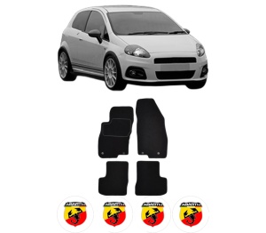 Set Covorase Presuri ABARTH GRANDE PUNTO din 2007-2010, Auto, Material Textil Mocheta, ABARTH - Img 2
