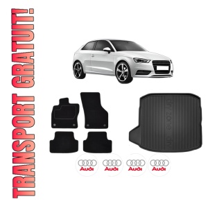 Set Covorase Presuri Auto Si Tavita Portbagaj AUDI A3 (8V1, 8VK) din 2012-2020 AUDI