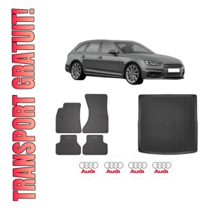 Set Covorase Presuri Auto Si Tavita Portbagaj AUDI A4 B9 Avant (8W5, 8WD) din 2015-2024 AUDI