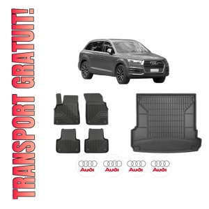 Set Covorase Presuri Auto Si Tavita Portbagaj AUDI Q7 (4MB, 4MG, 4MQ) din 2015-2024 AUDI
