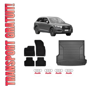 Set Covorase Presuri Auto Si Tavita Portbagaj AUDI Q7 (4MB, 4MG, 4MQ) din 2015-2024 AUDI