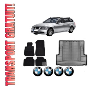 Set Covorase Presuri Auto Si Tavita Portbagaj BMW Seria 3 Touring (E91) din 2004-2012 BMW